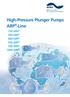 High-Pressure Plunger Pumps ARP -Line 150 ARP 250 ARP 400 ARP 550 ARP 700 ARP 1000 ARP