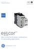 GE Energy Industrial Solutions. New. New contactors & starter combinations for demanding applications. GE imagination at work