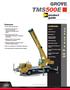 TMS500E. product guide. contents. features 40 ton (40 mt) Capacity. Truck Mounted Crane