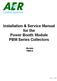 Installation & Service Manual for the Power Booth Module PBM Series Collectors. Models PBM-6