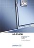 HS-PORTAL. The new hardware range for larger lift and slide doors HS 200, HS 300, HS 400