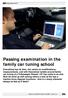 Passing examination in the family car tuning school