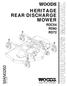 HERITAGE REAR DISCHARGE MOWER RDC54 RD60 RD72 OPERATOR'S MANUAL MAN0260. Rev. 1/12/2007. Tested. Proven. Unbeatable.