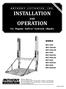 INSTALLATION AND. OPERATION For Magnum RailTrac Hydraulic Liftgates
