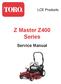 Z Master Z400 Series Service Manual