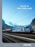 MADE IN SWITZERLAND. Bombardier Transportation in Switzerland