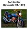 Part list for Kawasaki H2, 1972