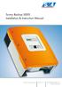 Sunny Backup 5000 Installation & Instruction Manual