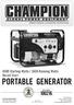 PORTABLE GENERATOR Starting Watts / 3650 Running Watts Recoil Start OWNER S MANUAL & OPERATING INSTRUCTIONS MODEL NUMBER