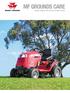 MF GROUNDS CARE. Massey Ferguson lawn care and compact tractors