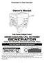Powerland Tri Fuel Generator. Owner s Manual. Full Power Output Panel SERIES GASOLINE, LPG, NG POWER