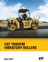 Cat TANDEM VIBRATORY ROLLERS