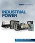 Power Systems TOTAL SYSTEM INTEGRATION GENERATORS TRANSFER SWITCHES SWITCHGEAR CONTROLS