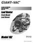 Model 16Z. Front-Mount Leaf Blower ASSEMBLY INSTRUCTIONS OPERATOR'S MANUAL PARTS LIST. Models covered: 16Z