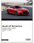Audi of America. Model Year 2018 Order Guide. Retail