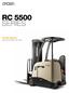 RC 5500 SERIES. Profile Sheet Stand-Up Rider Lift Truck