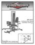 AMERICA S PREMIER EXERCISE EQUIPMENT SP-4415 INNER/OUTER THIGH ASSEMBLY MANUAL REV /2 54 PLATINUM L 56 1/2 W 54 H 54 3/4
