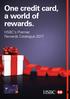 One credit card, a world of rewards. HSBC s Premier Rewards Catalogue 2017