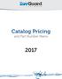 Catalog Pricing and Part Number Matrix