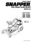 Reproduction. Not for REAR ENGINE RIDING MOWER SERIES 24. Operator's Manual. Model No. Description