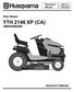 Operator's Manual O Ride Mower YTH 2146 XP (CA)