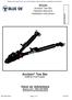 BX4330 Acclaim Tow Bar Operator Manual & Installation Instructions