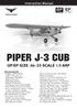 Piper J-3 Cub GP/EP SIZE SCALE 1:5 ARF. Instruction Manual