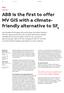 ABB is the first to offer MV GIS with a climatefriendly alternative to SF 6
