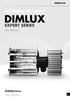 DIMLUX.NL LET THERE BE LIGHT DIMLUX EXPERT SERIES. User Manual. DimLux is a registered trademark of. airsupplies