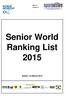 WMF is a member of: Senior World Ranking List 2015