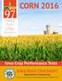 Iowa Crop Performance Tests Department of Agronomy