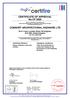 CERTIFICATE OF APPROVAL No CF 5505 CONSORT ARCHITECTURAL HADWARE LTD
