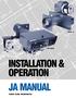 JR30A-12 J15A-10HTD INSTALLATION & OPERATION JA MANUAL POWER FLAME INCORPORATED