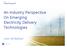 An Industry Perspective On Emerging Electricity Delivery Technologies