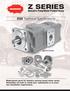 Z SERIES. Z32 Technical Specifications. Hydraulic Pump/Motor Product Group