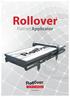 Rollover. Flatbed Applicator. The Art of Laminating.