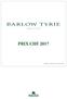 BARLOW TYRIE. quality since 1920 PRIX CHF 2017