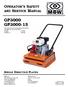 GP3000 GP OPERATOR S SAFETY AND SERVICE MANUAL SINGLE DIRECTION PLATES