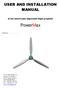 PowerMax USER AND INSTALLATION MANUAL. of the electrically adjustable flight propeller. Serial no.: