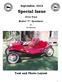 September, 2012 Special Issue 1912 Ford Model T Speedster Lee Thevenet Text and Photo Layout