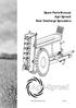 Spare Parts Manual Agri-Spread Rear Discharge Spreaders