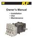 Owner s Manual. Installation Use Maintenance