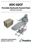 ADC 02CF. Portable Hydraulic Dental Chair OPERATION / MAINTENANCE MANUAL & PARTS LIST NSN: