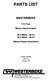 PARTS LIST WESTERBEKE. 71C Four. Marine Diesel Engine BEDA - 60 Hz 16.0 BEDA - 50 Hz. Publication # Edition One November 1996