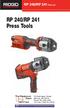 RP 240/RP 241 Press Tools