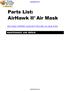 Parts List: AirHawk II Air Mask