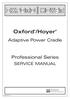 Oxford /Hoyer. Professional Series. Adaptive Power Cradle SERVICE MANUAL Rev A