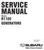 SERVICE MANUAL R1100 GENERATORS. Models. PUB-GS2363 Rev. 04/07