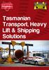 Tasmanian Transport, Heavy Lift & Shipping Solutions
