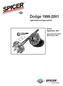 Dodge Light Duty Axle Applications. X510-5 September, Supersedes X510-5DSD dated January 1999